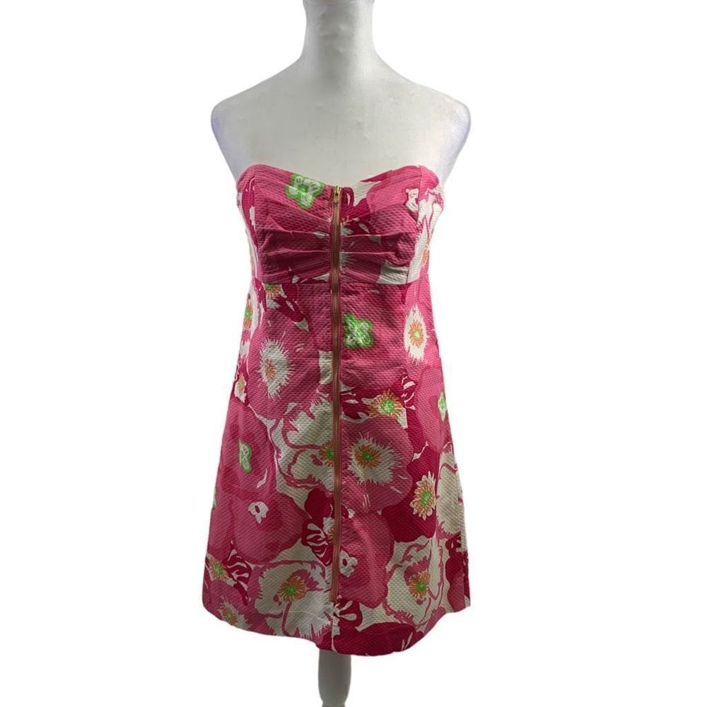 Lilly Pulitzer Hotty Pink Cherry Begonia Dress Size 4